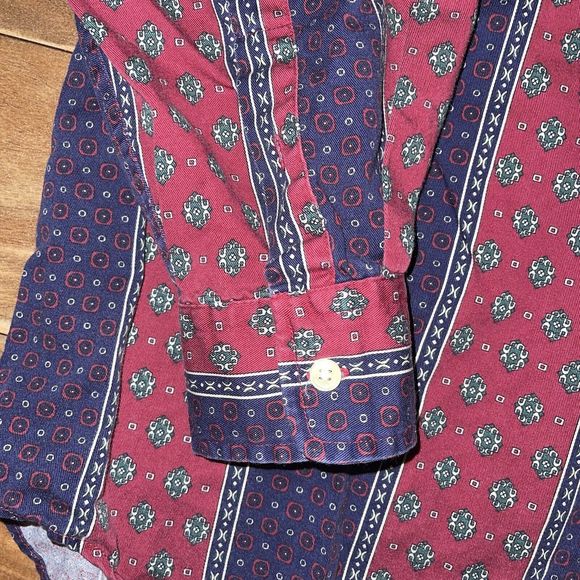 Jack Nicklaus Button Up Color Block Striped Shirt Men’s Size Large - Picture 4 of 11